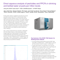 Direct aqueous analysis of pesticides and PPCPs in drinking and bottled water at ppt levels