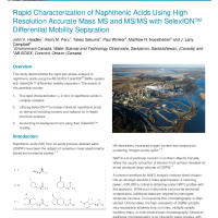 Rapid Characterization of Naphthenic Acids Using Ion Mobility and HRMS
