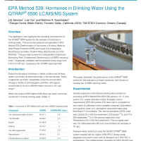 EPA 539 - Hormones analysis in Drinking Water