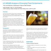 LC-MS:MS Analysis of Emerging Food Contaminants