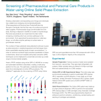 Screening of Pharmaceutical and Personal Care Products in Water using SPE online