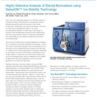 Highly Selective Analysis of Steroid Biomarkers using Ion Mobility Technology