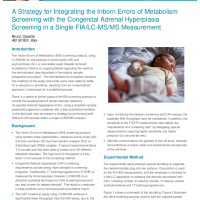 Inborn Errors of Metabolism Screening with the Congenital Adrenal Hyperplasia Screening in a Single FIA-LCMS