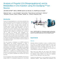 Analysis of Propofol (2,6-Diisopropylphenol) and its Metabolites in One Injection