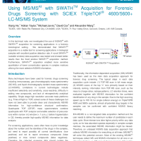 Using SWATH Acquisition for Forensic Drugs Screening