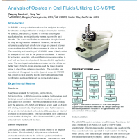 Analysis of Opiates in Oral Fluids