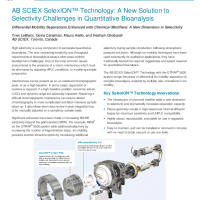 SelexION Technology A New Solution to Selectivity Challenges in Quantitative Bioanalysis