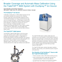 Broader Coverage and Automatic Mass Calibration Using the TripleTOF System with DuoSpray Ion Source