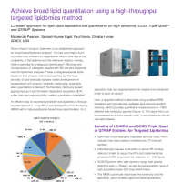 Achieve broad lipid quantitation using a high-throughput targeted lipidomics method