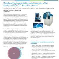 Rapidly advance quantitative proteomics with SWATH