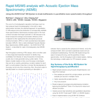 Rapid MS:MS analysis with Acoustic Ejection Mass Spectrometry (AEMS)