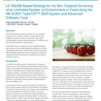 Non targeted Screening of an Unlimited Number of Contaminants in Food