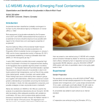 Quantitation and Identification Acrylamide in Starch-Rich Food