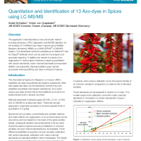 Quantitation and Identification of 13 Azo-dyes in Spices