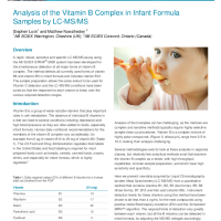 Analysis of the Vitamin B Complex in Infant Formula Samples