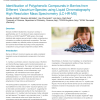 Identification of Polyphenolic Compounds in Berries from Different Vaccinium Species using HRMS