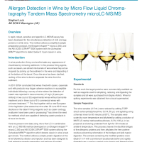 Allergen Detection in Wine by Micro Flow Liquid Chromatography Tandem Mass Spectrometry microLCMS