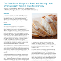 The Detection of Allergens in Bread and Pasta by LCMS