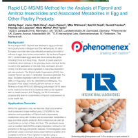 Rapid Method for the Analysis of Fipronil and Amitraz Insecticides and Associated Metabolites in Egg and Other Poultry Products