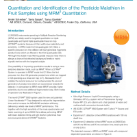 Quantitation and Identification of the Pesticide Malathion in Fruit Samples using MRM3 Quantitation