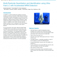 Multi-Pesticide Quantitation and Identification using Ultra Fast LC with Accelerated MRM Detection