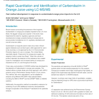Rapid Quantitation and Identification of Carbendazim in Orange Juice