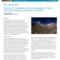 EPA 535 - Detection of Degradates of Chloroacetanilides and other Acetamide Herbicides in Water